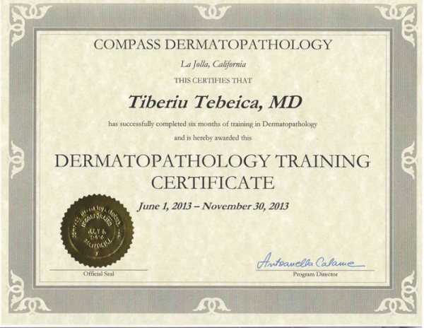 Certificat-de-absolvire-Curs-Dermatopathology-Training